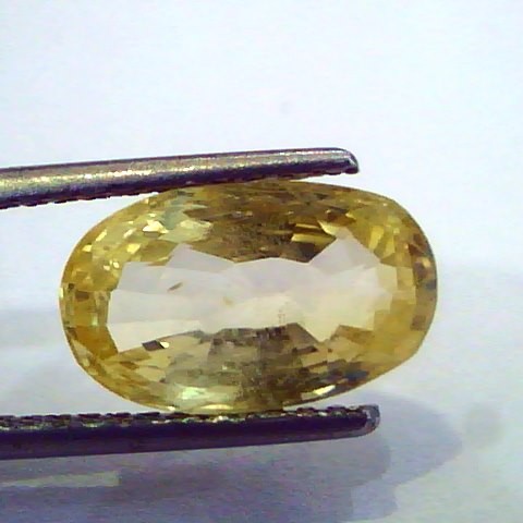 5.56 Ct Unheated Untreated Natural Ceylon Yellow Sapphire Pukhraj
