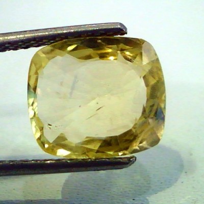 5.57 Ct GII Certified Unheated Natural Ceylon Yellow Sapphire/Pukhraj AAA