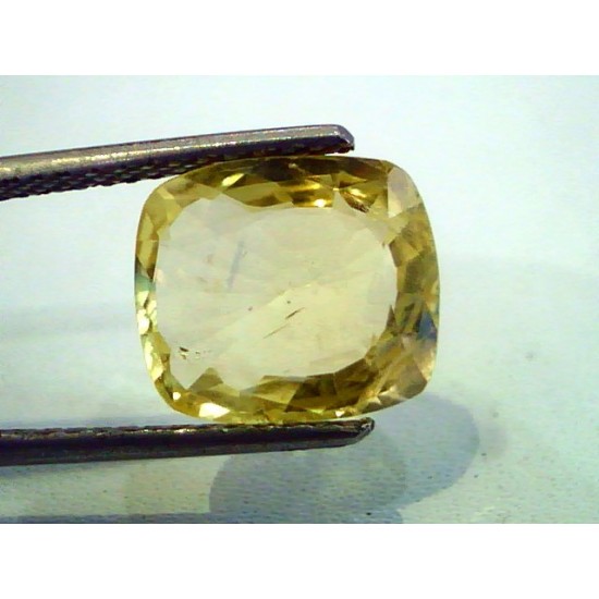 5.57 Ct GII Certified Unheated Natural Ceylon Yellow Sapphire/Pukhraj AAA