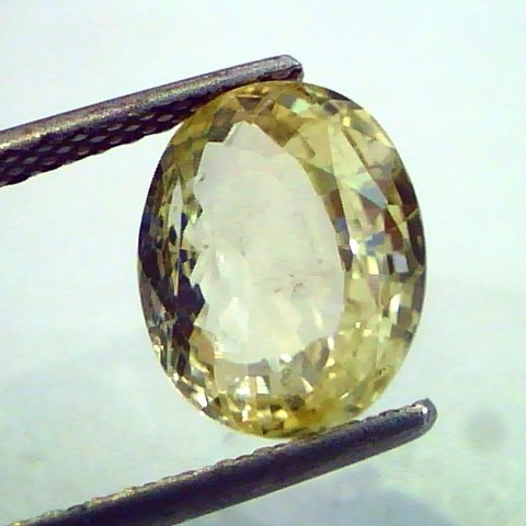 5.58 Ct Unheated Untreted Natural Ceylon Yellow Sapphire/Pukhraj