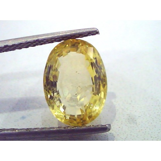5.59 Ct Unheated Untreted Natural Ceylon Yellow Sapphire/Pukhraj