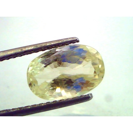 5.66 Ct Unheated Untreted Natural Ceylon Yellow Sapphire/Pukhraj