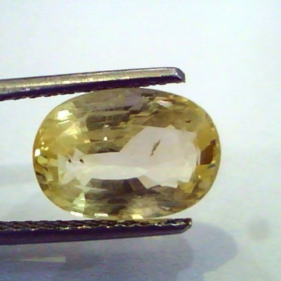 5.73 Ct Unheated Untreated Natural Ceylon Yellow Sapphire Pukhraj