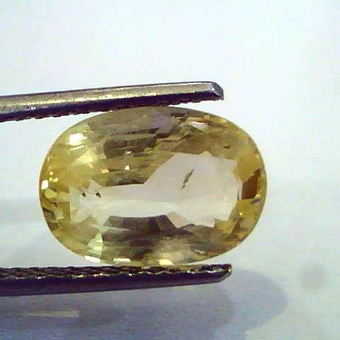 5.73 Ct Unheated Untreated Natural Ceylon Yellow Sapphire Pukhraj