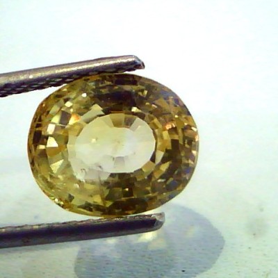 5.86 Ct Unheated Natural Ceylon Yellow Sapphire/Pukhraj IGI Certified