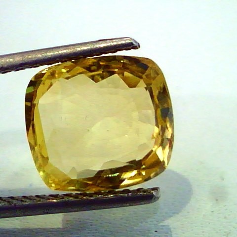 5.78 Ct Certified Unheated Untreated Natural Ceylon Yellow Sapphire AAAAA