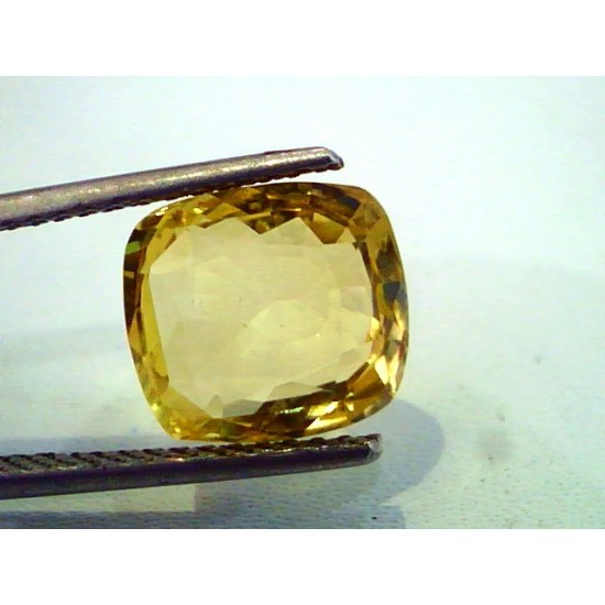 5.78 Ct Certified Unheated Untreated Natural Ceylon Yellow Sapphire AAAAA