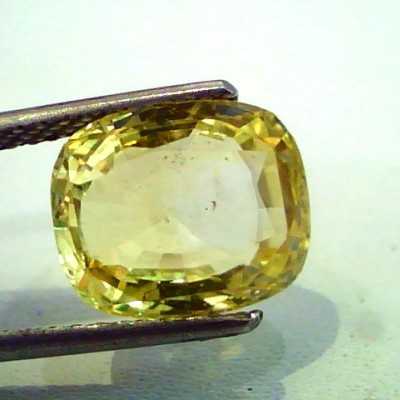 5.81 Ct IGI Certified Unheated Natural Ceylon Yellow Sapphirej