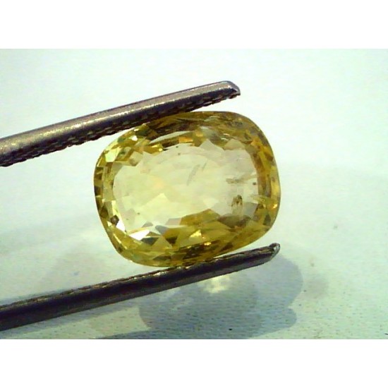 5.90 Ct Unheated Untreted Natural Ceylon Yellow Sapphire/Pukhraj