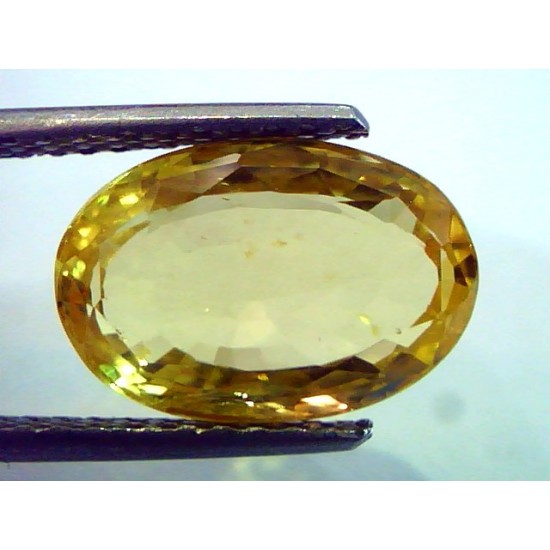 6.03 Ct Unheated Untreated Natural Ceylon Yellow Sapphire AAA