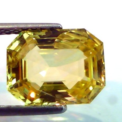 6.07 Ct TopGrade Topcolor TopCut Unheated Ceylon Yellow Sapphire