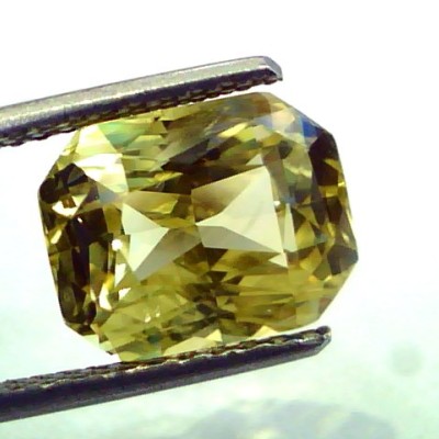 6.19 Ct Certified Unheated Untreated Flawless Radiant Cut Natural Ceylon Yellow Sapphire