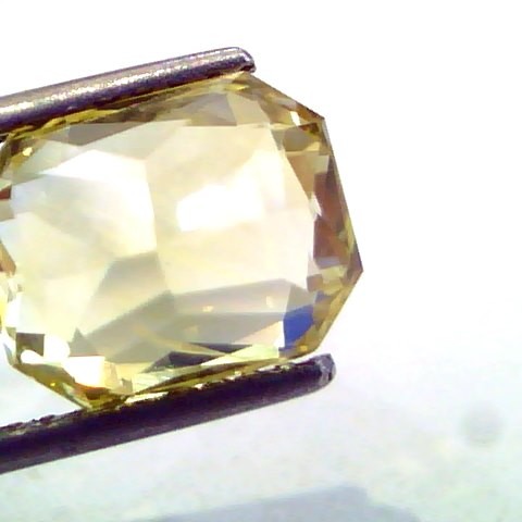 6.19 Ct Certified Unheated Untreated Flawless Radiant Cut Natural Ceylon Yellow Sapphire