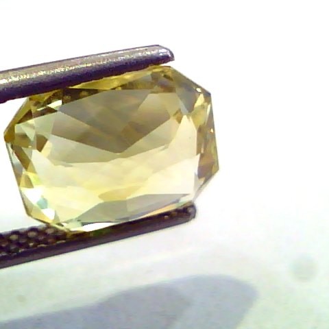 6.19 Ct Certified Unheated Untreated Flawless Radiant Cut Natural Ceylon Yellow Sapphire