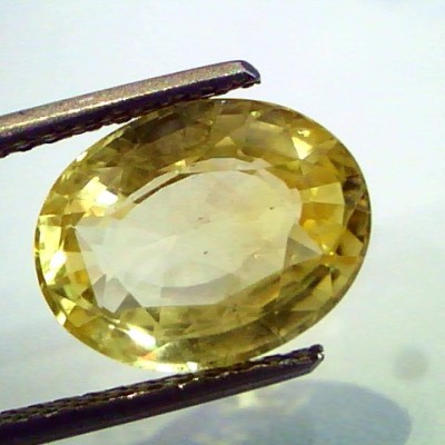 6.34 Ct Unheated Untreted Natural Ceylon Yellow Sapphire-Pukhraj