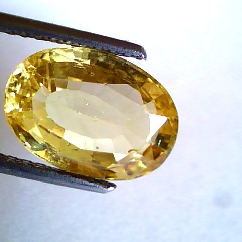 6.35 Ct Unheated Untreted Natural Ceylon Yellow Sapphire Pukhraj