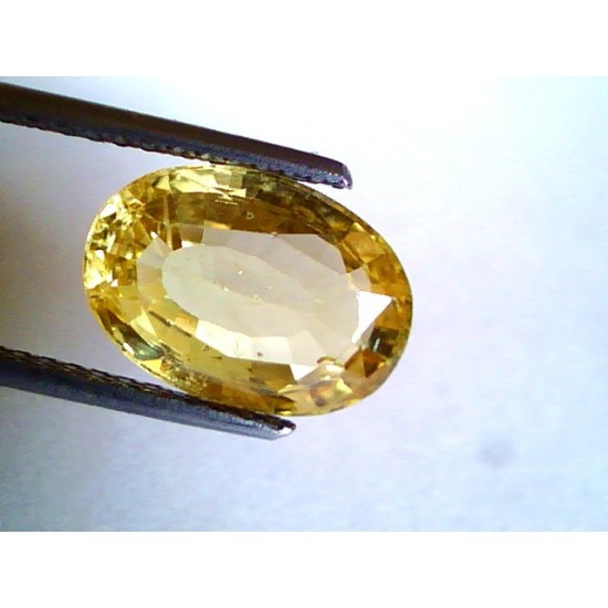 6.35 Ct Unheated Untreted Natural Ceylon Yellow Sapphire Pukhraj