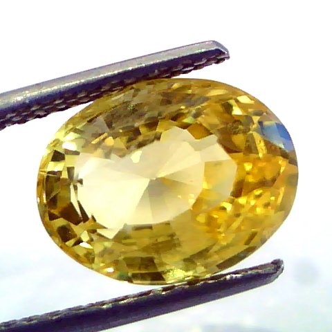 6.60 Ct Unheated Untreted Natural Ceylon Yellow Sapphire/Pukhraj AAA
