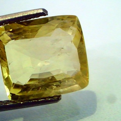 6.81 Ct Unheated Untreated IGI Certified Natural Ceylon Yellow Sapphire AAA