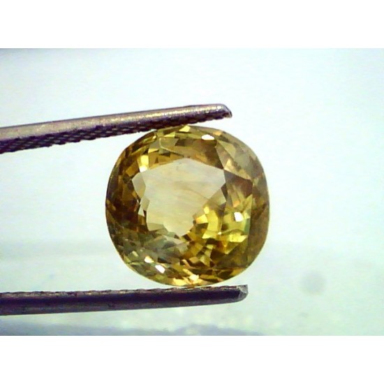 6.99 Ct Certified Unheated Untreated Natural Ceylon Yellow Sapphire