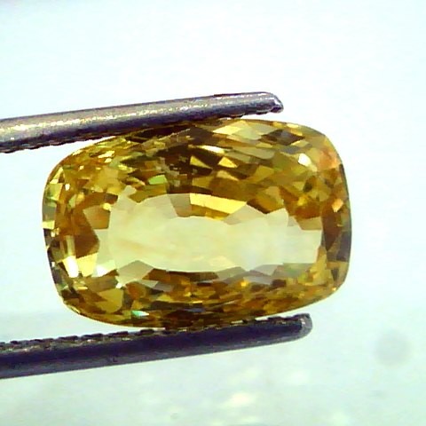 7.16 Ct IGI Certified Unheated Natural Ceylon Yellow Sapphire AAAAA