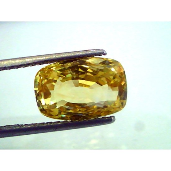 7.16 Ct IGI Certified Unheated Natural Ceylon Yellow Sapphire AAAAA