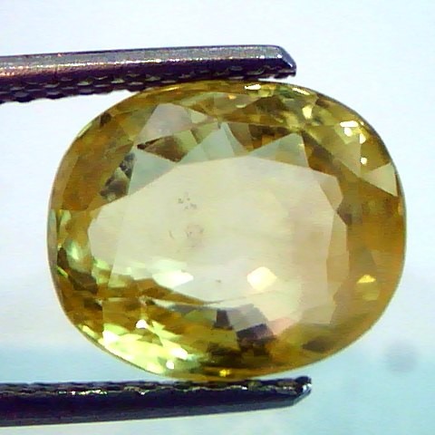 7.67 Ct Unheated Untreated Natural Ceylon Yellow Sapphire A+++++