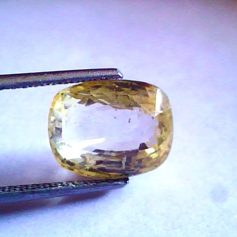 7.71 Ct Unheated Untreted Natural Ceylon Yellow Sapphire Pukhraj