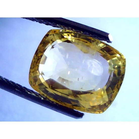 7.76 Ct Unheated Untreted Natural Ceylon Yellow Sapphire Pukhraj