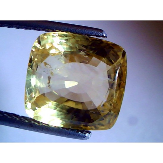 8.07 Ct Untreated Natural Ceylon Yellow sapphire Pukhraj Stone
