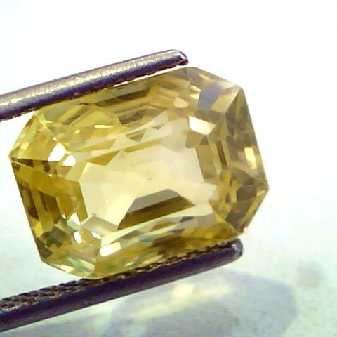 8.32 Ct GII Certified Unheated Untreated Natural Ceylon Yellow Sapphire Pukhraj