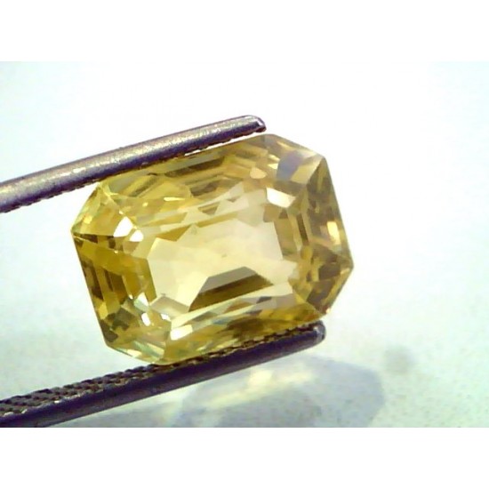 8.32 Ct GII Certified Unheated Untreated Natural Ceylon Yellow Sapphire Pukhraj