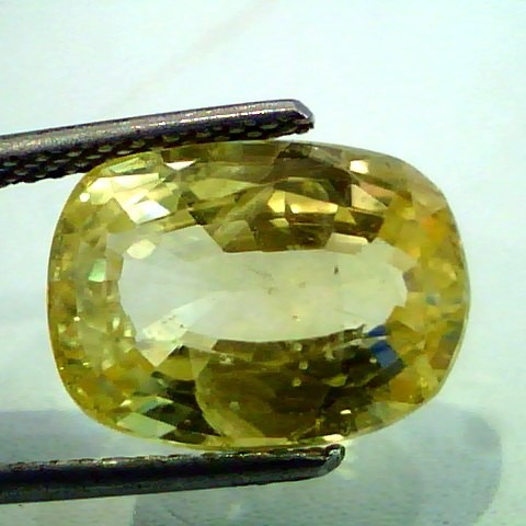 8.93 Ct GII Certified Unheated Untreated Natural Ceylon Yellow Sapphire