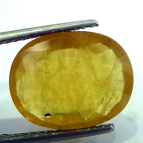 9.51 Ct IGL Certified Natural Bangkok Yellow Sapphire/Pukhraj Heated