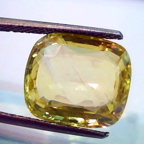 9.68 Ct Unheated Untreated Natural Ceylon Yellow Sapphire AAA