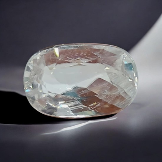 Huge 11.59 Ct 12.87 Ratti Natural White Zircon Gemstone For Venus AAAAA