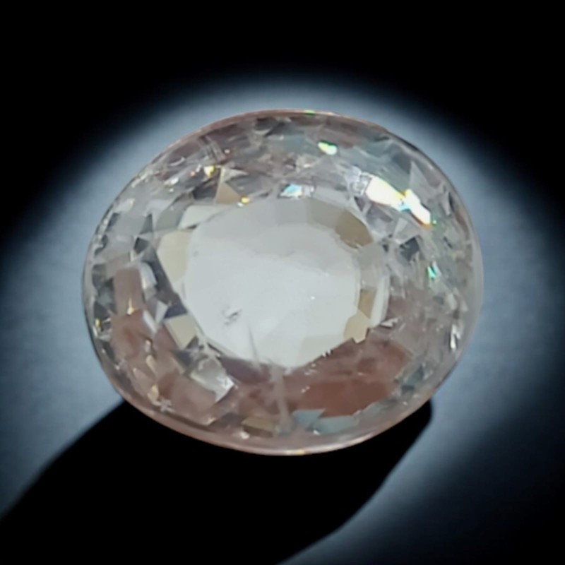 6.46 Ct 7.11 Ratti Natural White Zircon Gemstone For Venus AAAAA 6.46 Ct 7.11 Ratti Natural White Zircon Gemstone For Venus AAAAA