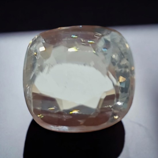 7.55 Ct 8.38 Ratti Natural White Zircon Gemstone For Venus AAAAA