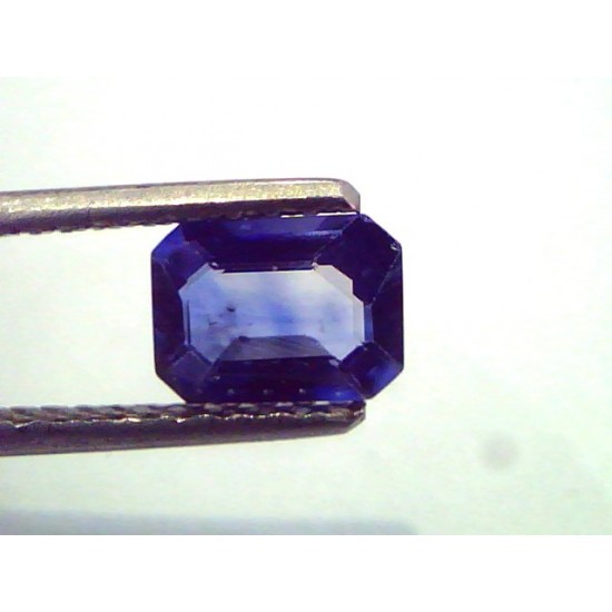 1.26 Ct Emerald Cut Unheated Natural Ceylon Blue Sapphire AAA