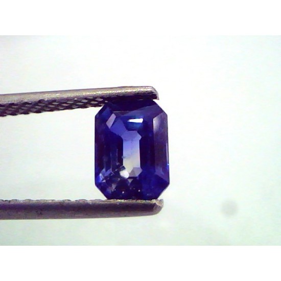 1.54 Ct Emerald Cut Unheated Natural Ceylon Blue Sapphire AAAA