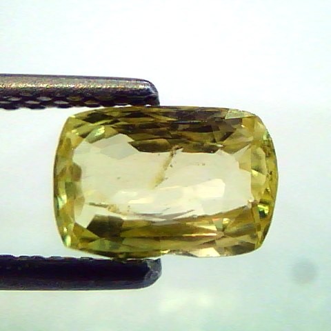 1.6 Ct Unheated Untreated Natural Ceylon Yellow Sapphire/Pukhraj