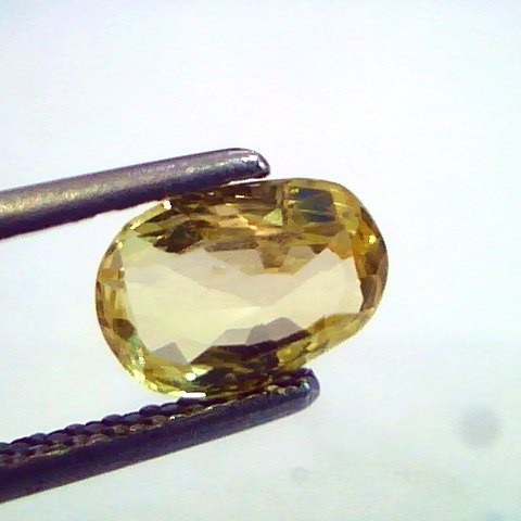 1.62 Ct Unheated Untreated Natural Ceylon Yellow Sapphire,Gems