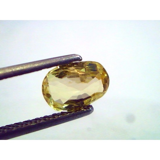 1.62 Ct Unheated Untreated Natural Ceylon Yellow Sapphire,Gems