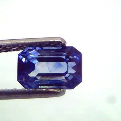 1.80 Ct Emerald Cut Unheated Natural Ceylon Blue Sapphire AAAA