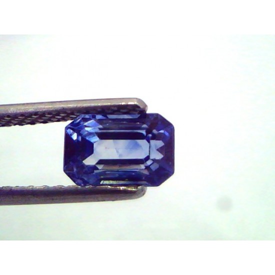 1.80 Ct Emerald Cut Unheated Natural Ceylon Blue Sapphire AAAA