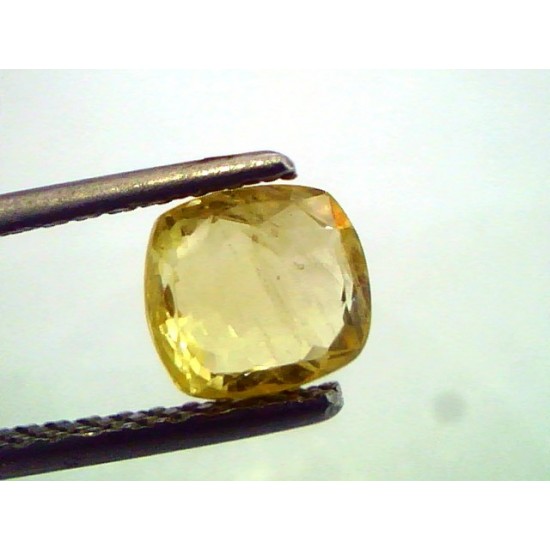 1.82 Ct Unheated Untreted Natural Ceylon Yellow Sapphire/Pukhraj