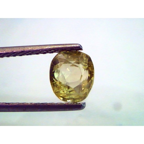 1.90 Ct Unheated Untreated Natural Ceylon Yellow Sapphire,Gems