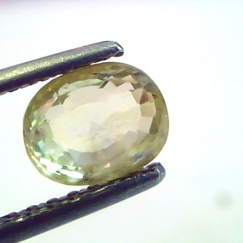 2 Ct Unheated Untreated Natural Ceylon Yellow Sapphire/Pukhraj