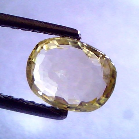 2 Ct Unheated Untreated Natural Ceylon Yellow Sapphire Pukhraj