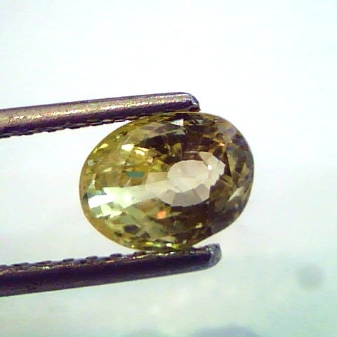 2.05 Ct Unheated Untreated Natural Ceylon Yellow Sapphire,Gems